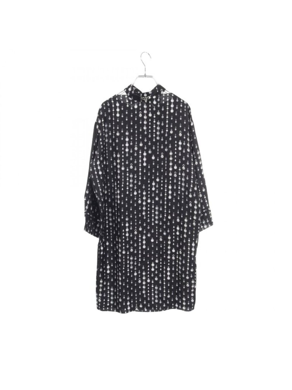 Hermes Dress Twillaine Tresor de Medor Black Silk